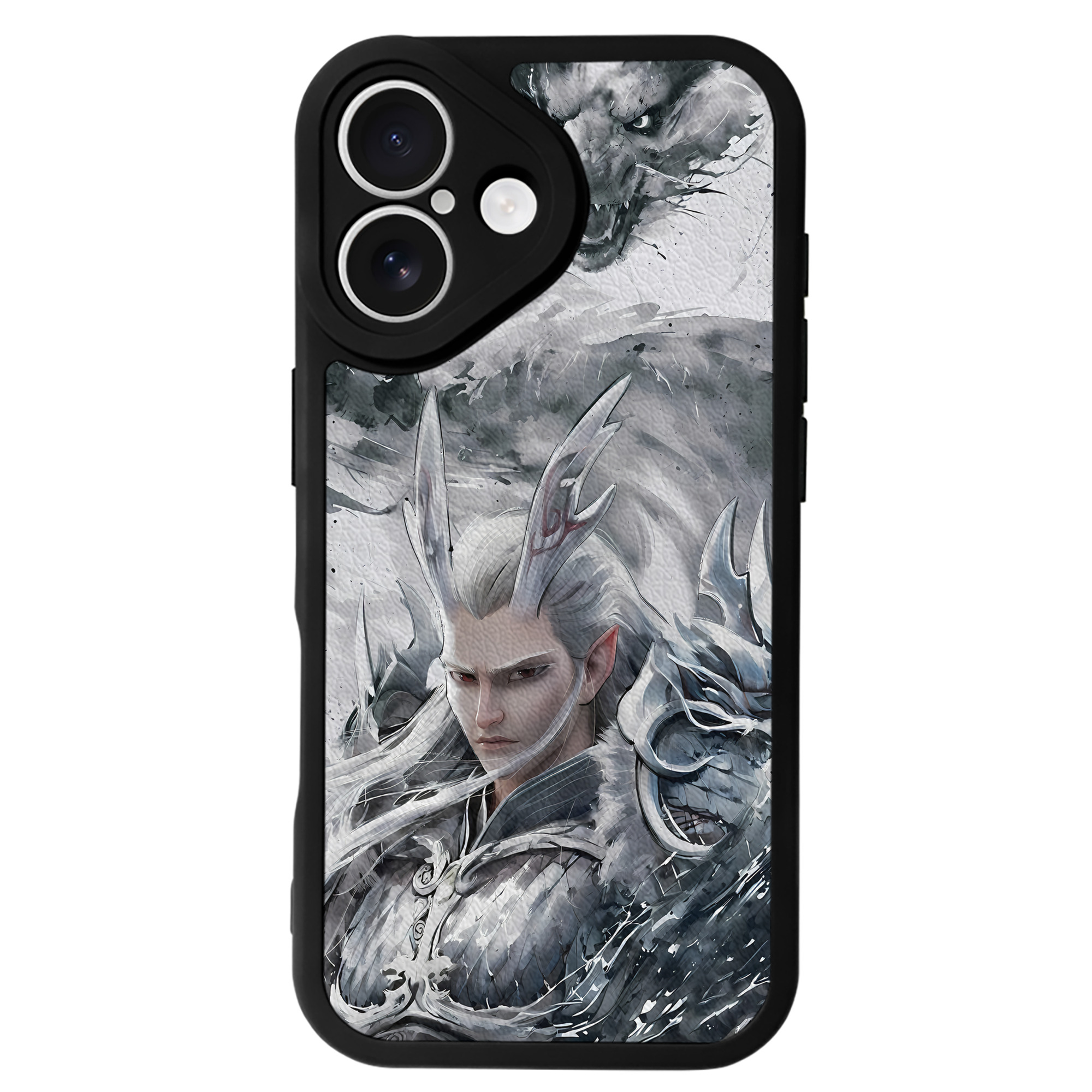 （画像用） Ne Zha 2 ナタ 魔童の大暴れ 【iPhone 16シリーズ対応】シリコンスマホケース（レザー調） 材質：シリコン